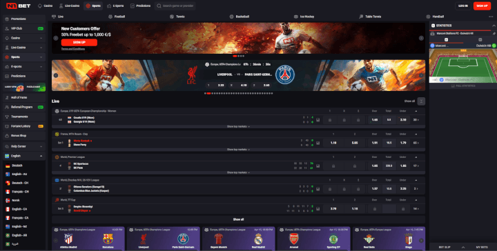 Pantalla principal del casino online N1 Bet con licencia Curaçao verificada y paquete de bienvenida de hasta 14000 euros para España